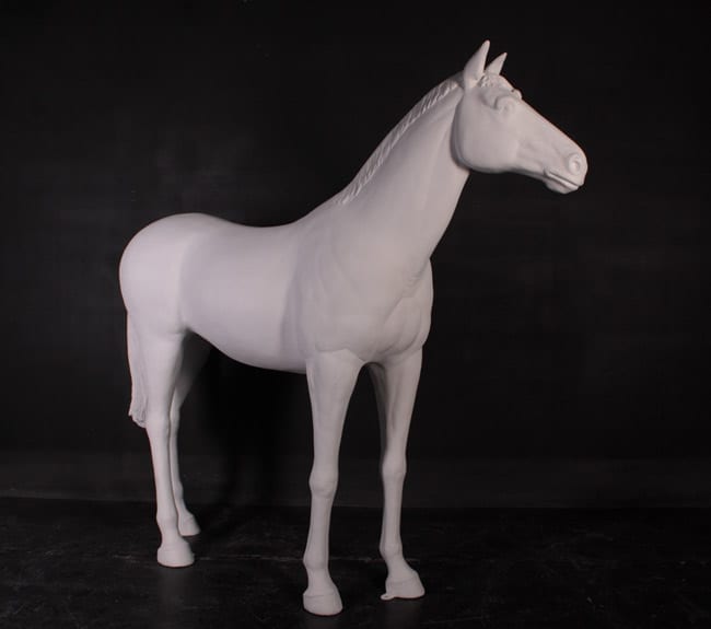 Primed Horse Statues for Gardens