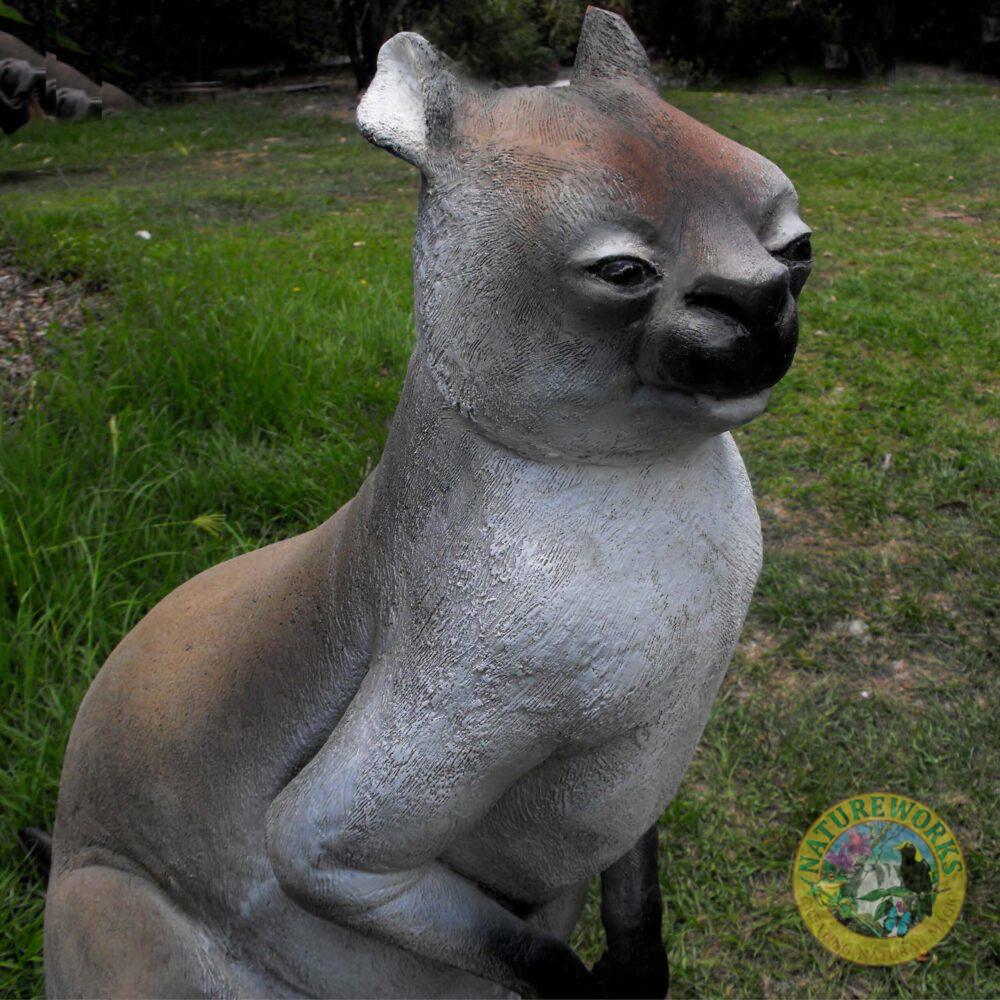 Natureworks Australia Procoptodon pusio - sculpture - lifesize representation of Australian Megafauna Kangaroo - showing close up -V2