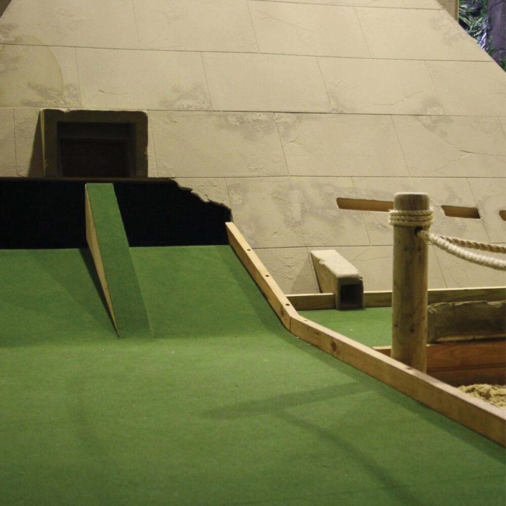 Pyramid - 7m Base - Shown in mini-golf course-as a putt through prop
