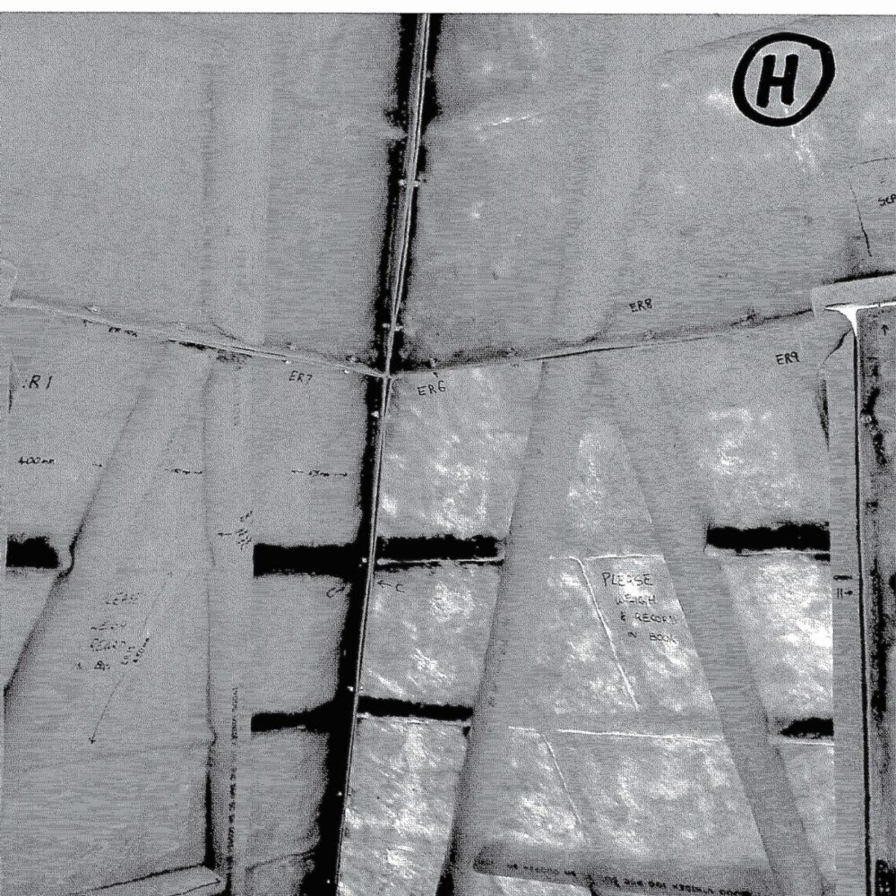 Pyramid - 7 metre base. Showning engineers details