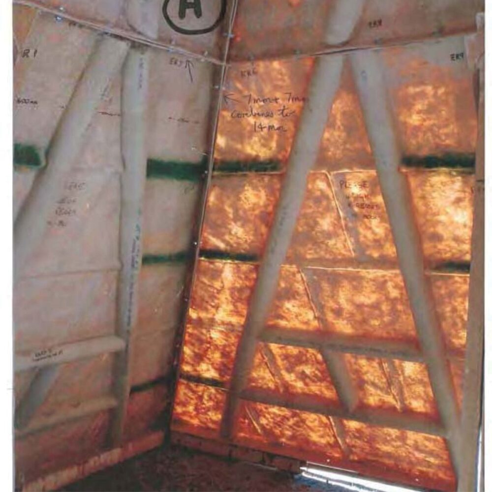 Pyramid - 7 metre base. Showningengineers details