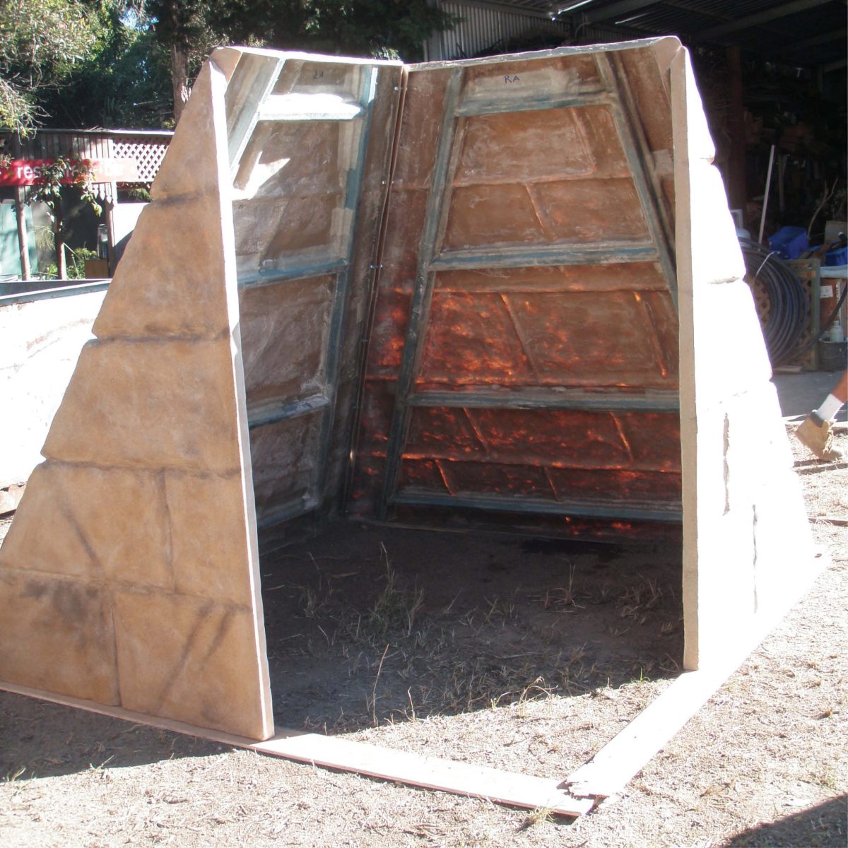 Natureworks Australia Pyramid - 7 metre base. Showning internal before adding top sections