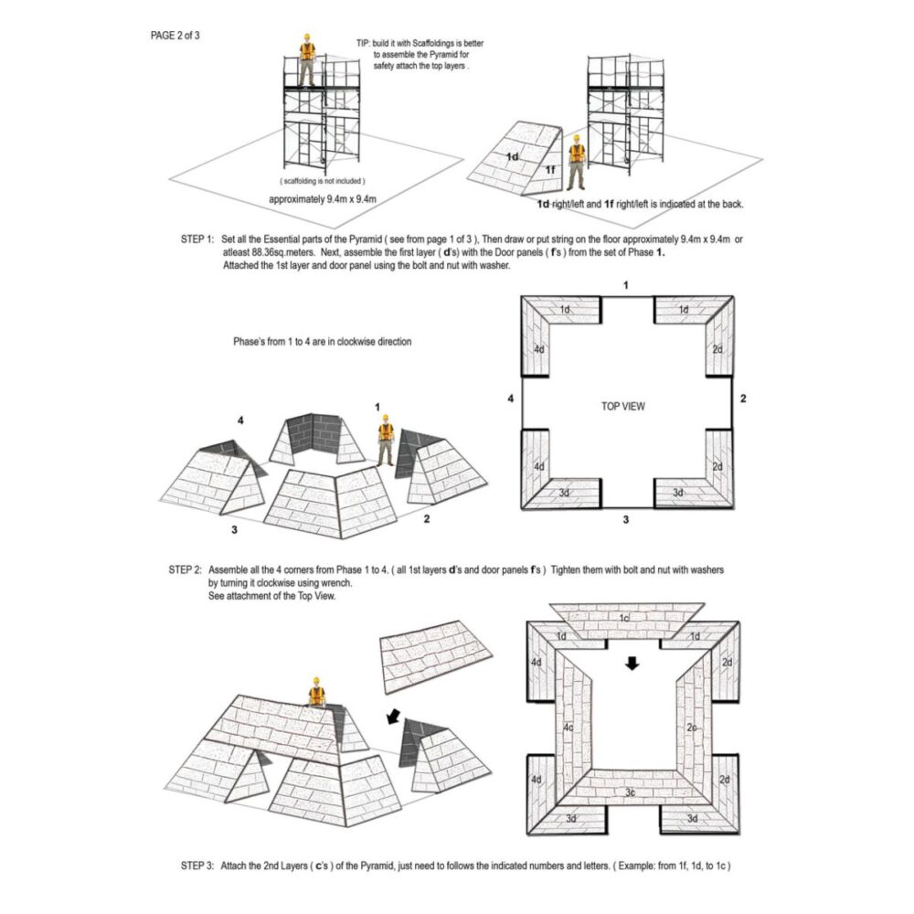 Pyramid - Large 9.4m Base- Assembly instructions - Page 2
