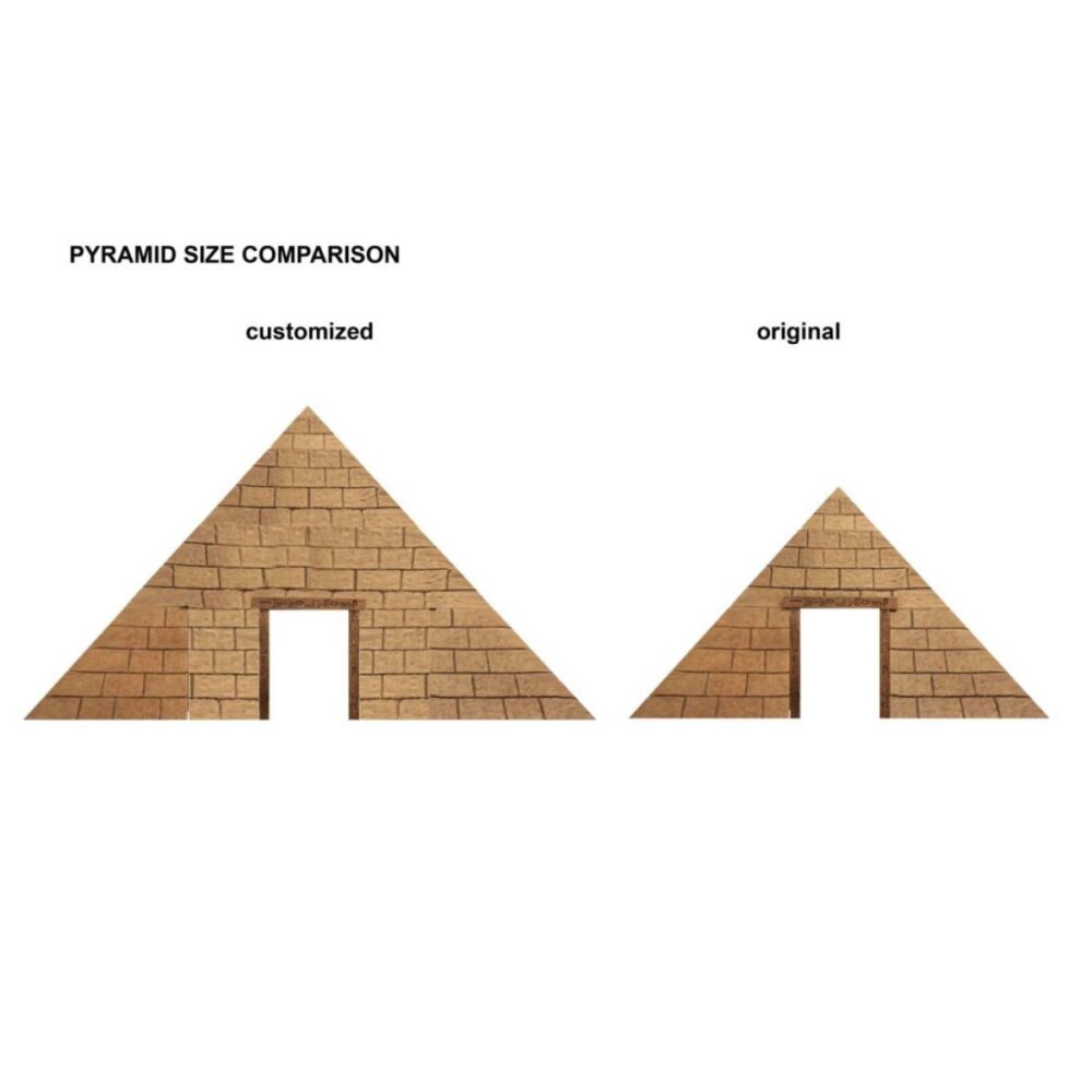 Pyramid - 9.4m Base -Size comparison of 9.4m base and 7m base Pyramid Concept Art