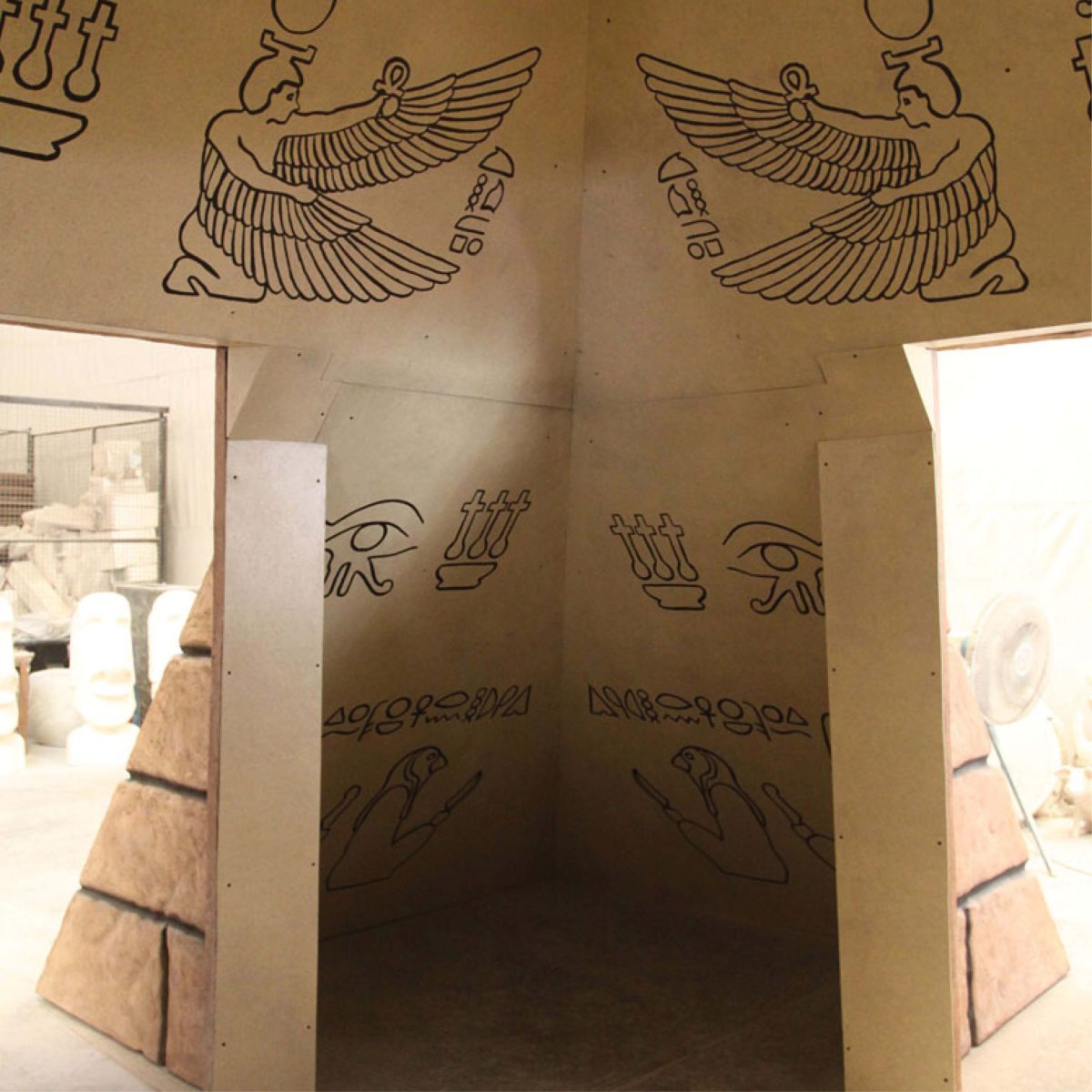 Natureworks Australia Pyramid - internal detail of hieroglyphics on walls