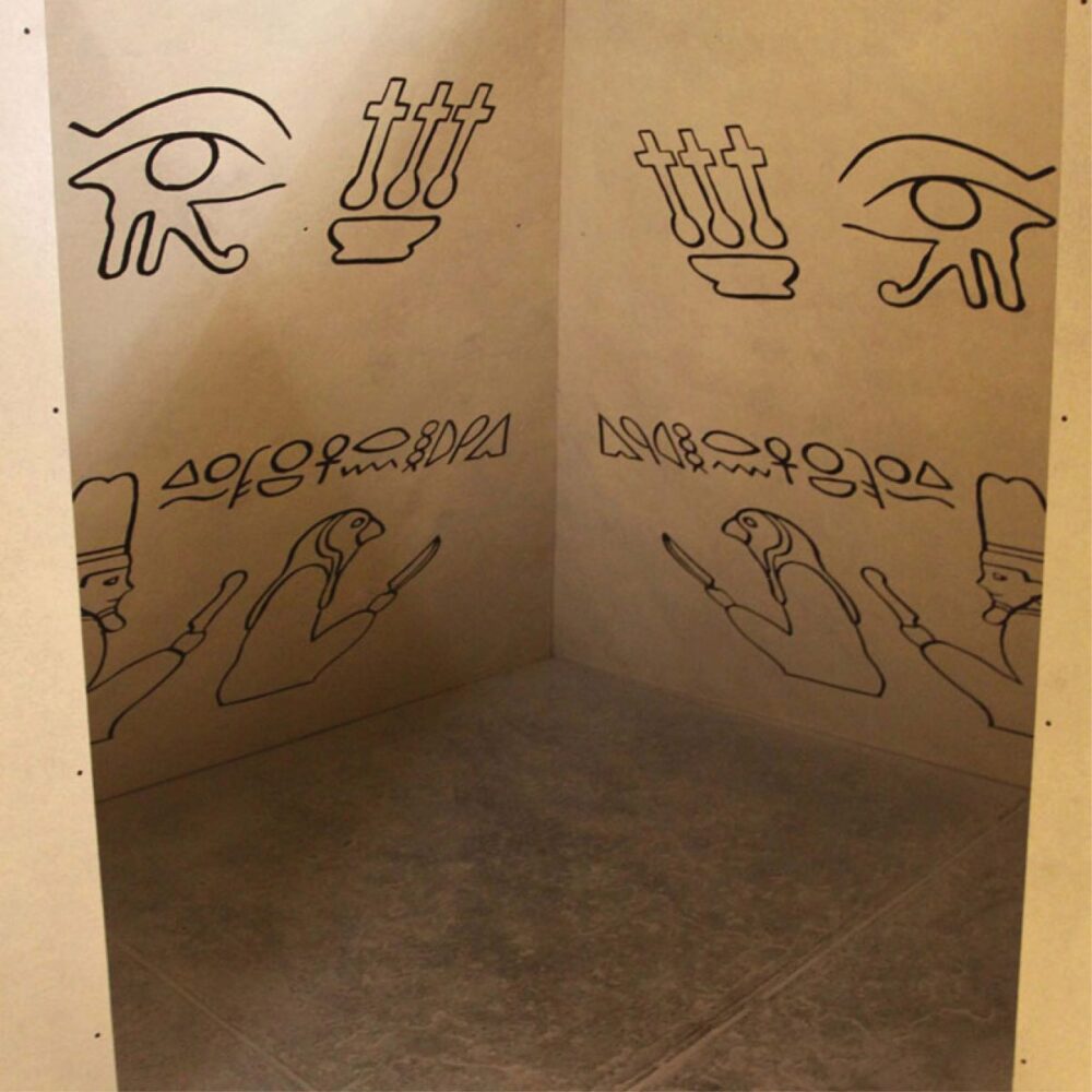 Pyramid - internal detail of hieroglyphics on walls