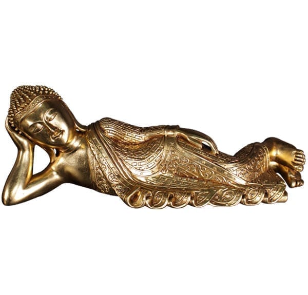 Reclining Buddha Statue in Golden Color