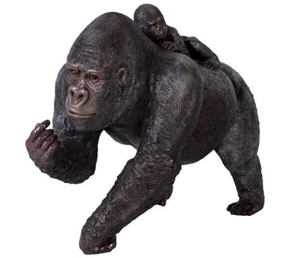 Resin Premate Statue Gorilla Statue with Baby