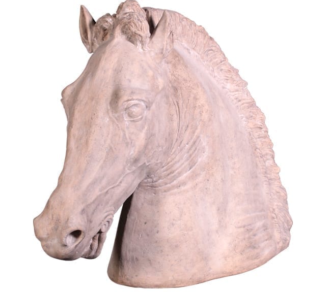 Roman Stone Equestrain Horse Head Sculpture