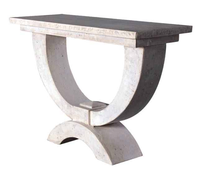 Roman Stone Finish Moderno Console Table