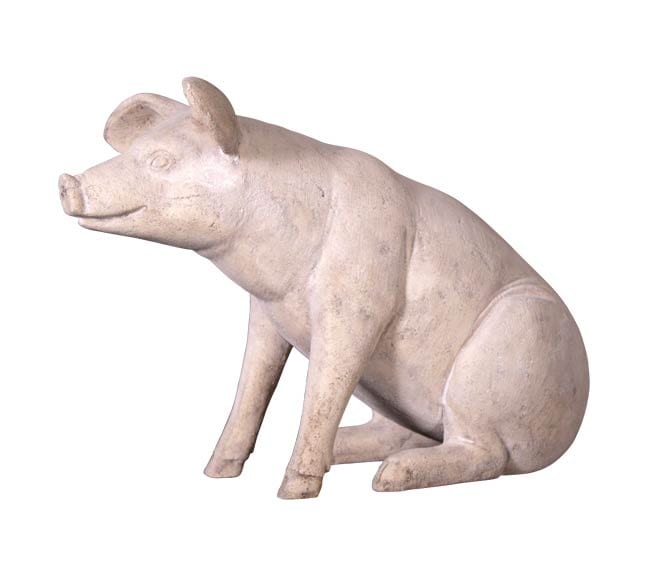Roman Stone Pig Statue