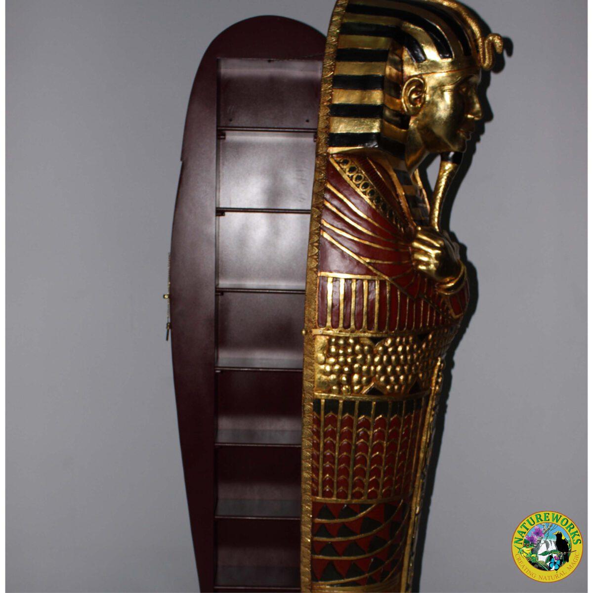 Natureworks Australia Egyptian Sarcophagus King 6ft - FOSAC showing internal shelves with opening hinged door - close up