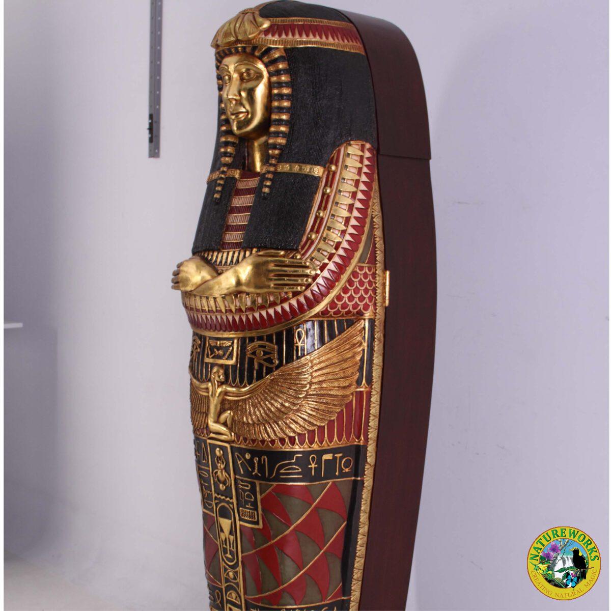 Natureworks Australia Egyptian sarcophagus Queen cabinet with sehlves - FOQUS