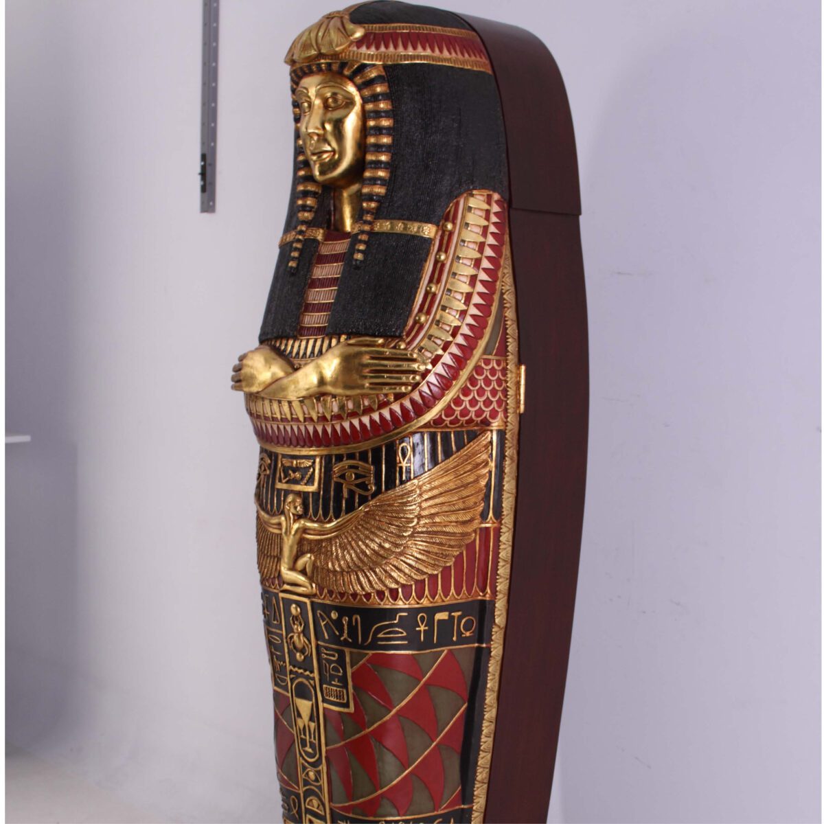 Natureworks Australia Egyptian sarcophagus Queen cabinet with sehlves - FOQUS