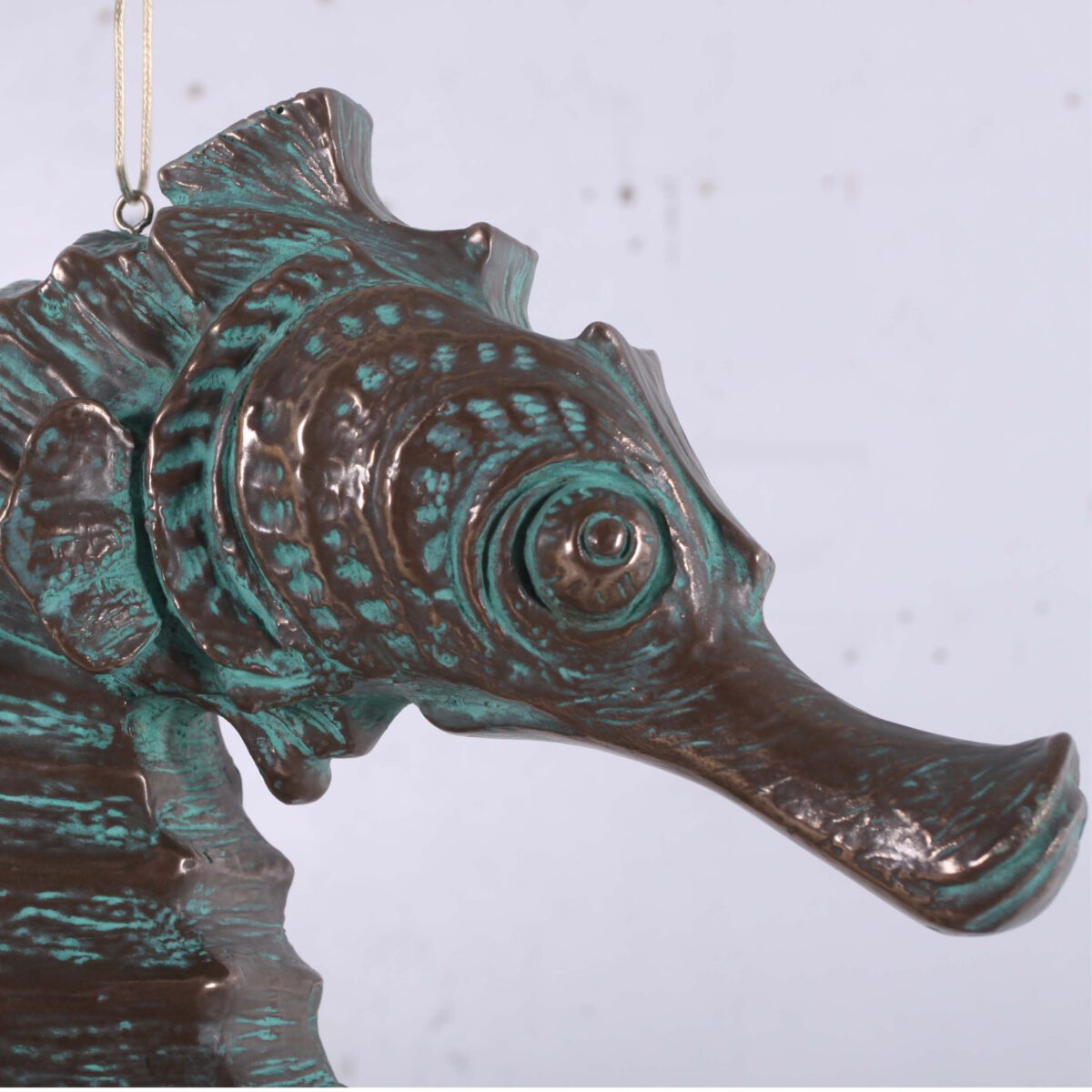 Natureworks Australia Seahorse - hanging - 24inch- full 3d sculpture - 140053GB Greenish Bronze finish