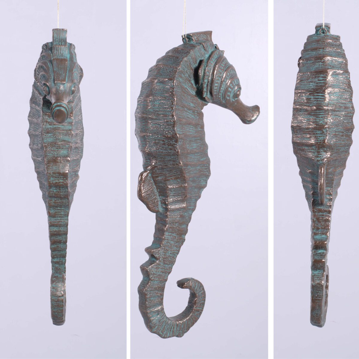 Natureworks Australia Seahorse hanging - 86cm tall- showing front, angle and rear views-140055GB- Image 2