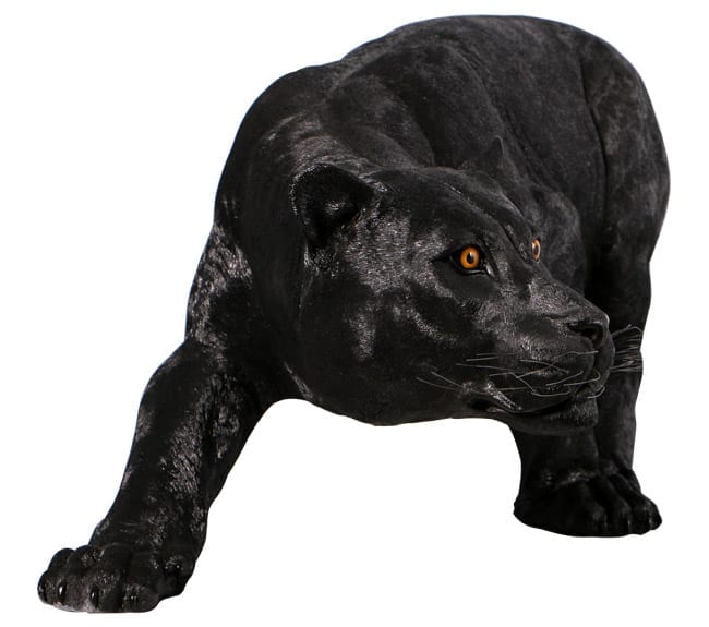 Natureworks Australia Shadowed Predator Black Panter Garden Statue