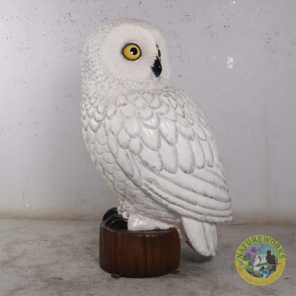 Natureworks Australia Snowly White Owl - shown on tre brand base - 190022