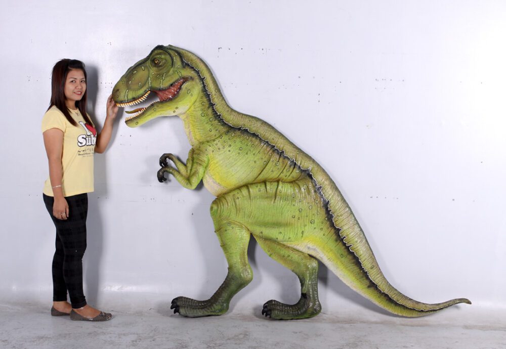 Natureworks Australia Tyrannosaurus Rex - Wall Decor - 140027 - statue - with lady
