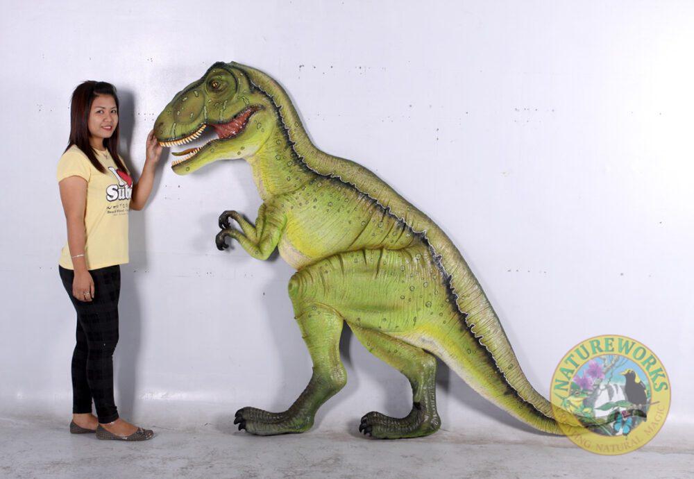 Natureworks Australia Tyrannosaurus Rex - Wall Decor - 140027 - statue - with lady