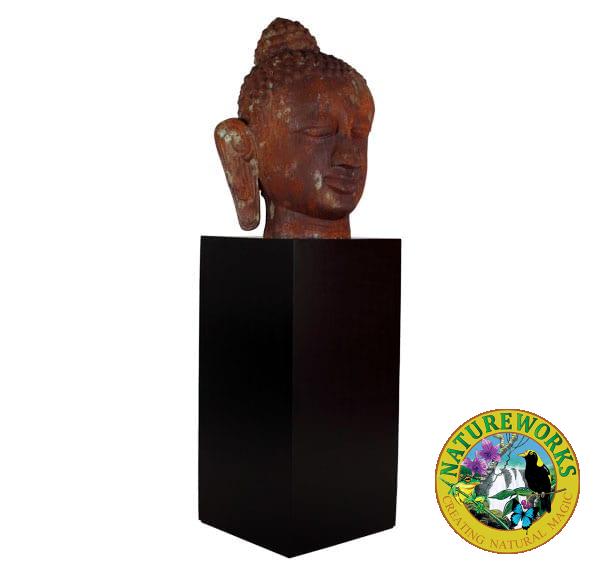 Thai Buddha Head Statue On Base