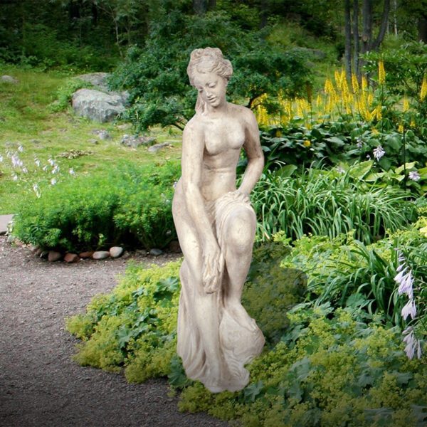 Natureworks Australia The Bather Statue - 020524RSRoman Stone finish - Free standing elegant female bather