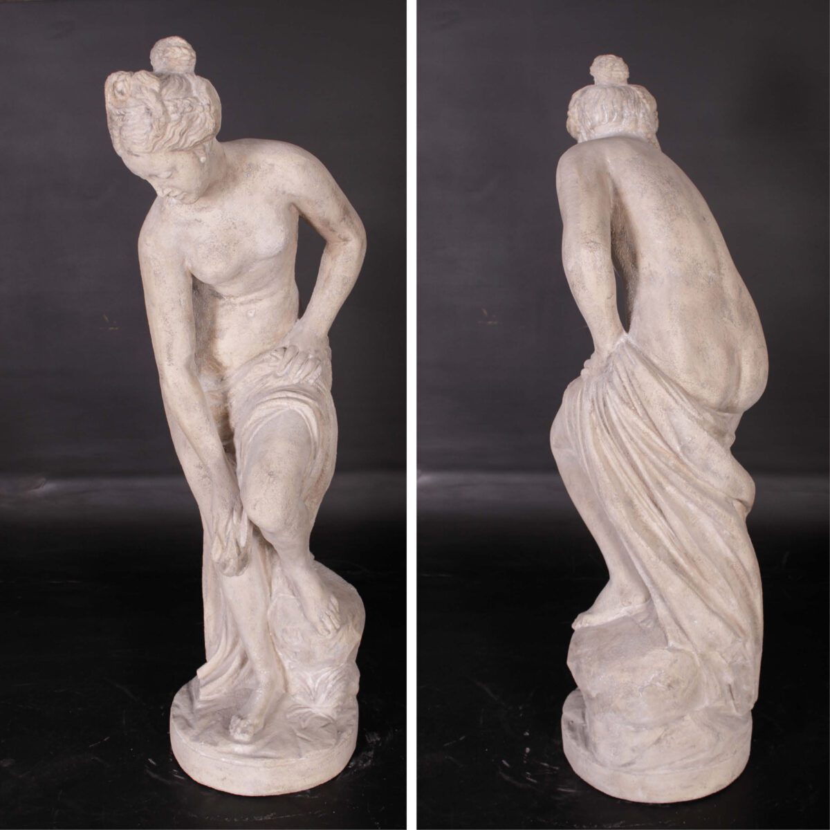 Natureworks Australia The Bather statue - Roman Stone - 030524RS -shwing various views