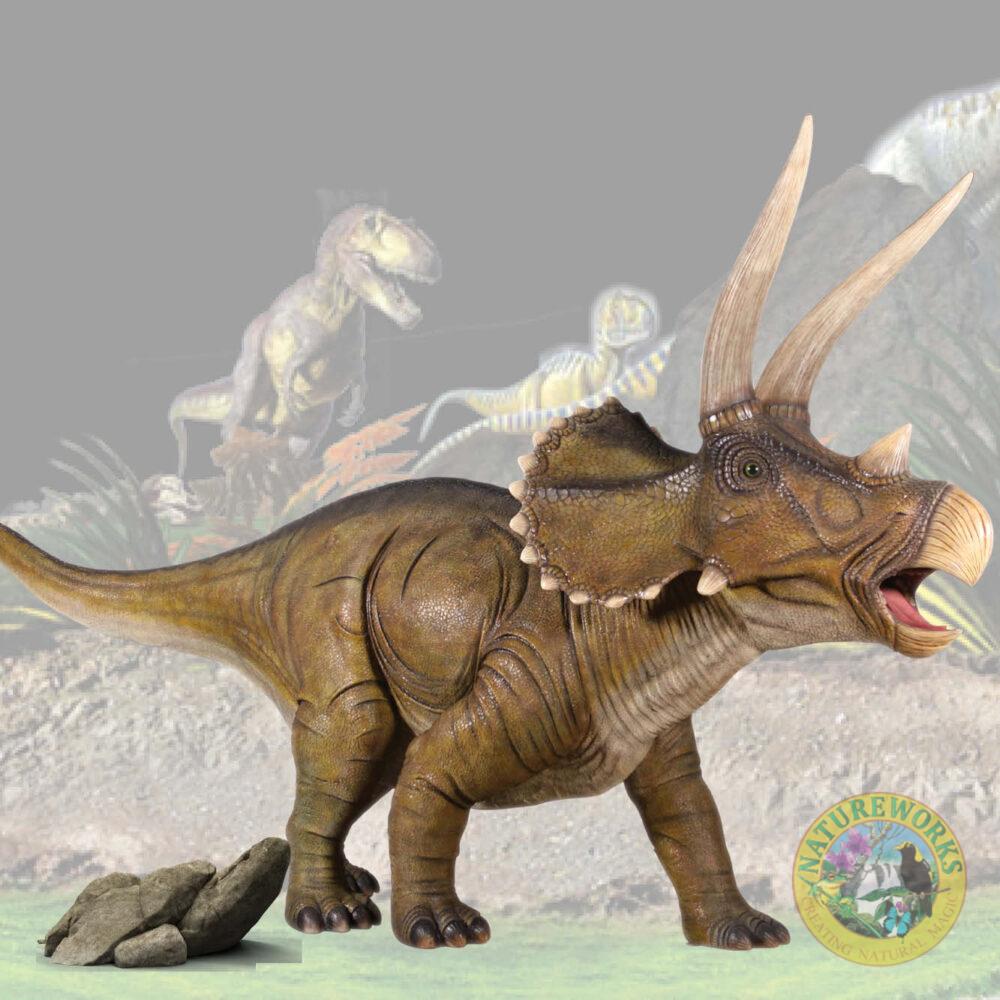 Triceratops Dinosaur statue - Giant -SKU: 140098 - angle view