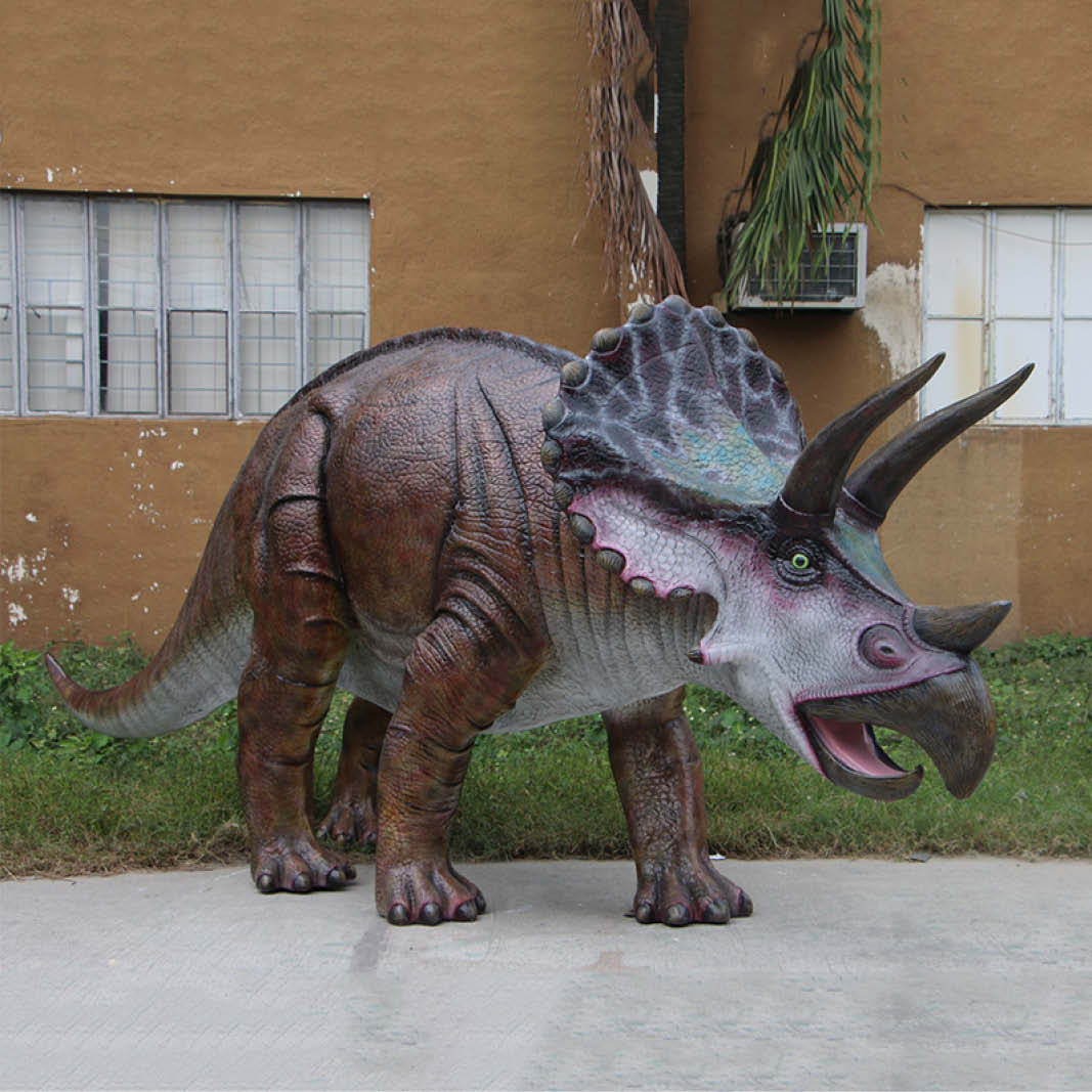 Natureworks Australia Triceratops Dinosaur - Medium 100048-outside building