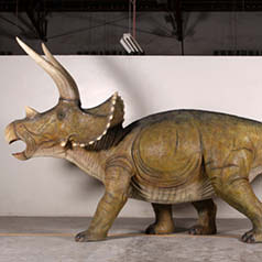 Natureworks Australia Triceratops Dinosaur statue - Giant -SKU: 140098 - side view inside