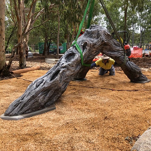 Natureworks Australia Tripod Tree Log Climber Installation