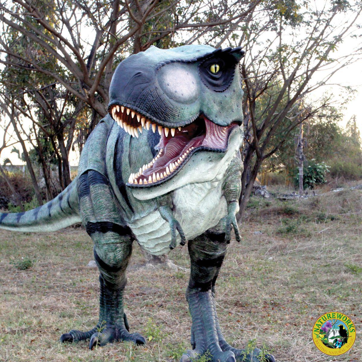 Natureworks Australia Tyrannosaurus Rex Dinosaur - Walking - Lare -110073- outside view