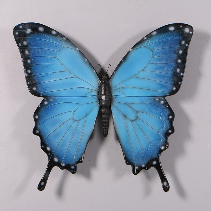Natureworks Australia Ulysses butterfly wall decor - 150021 shown hanging on wall showing close up details