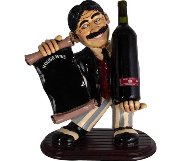 Waiter Statue With Wine And Board  ft