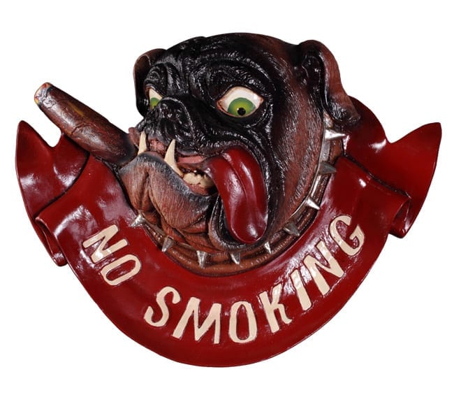 bulldog No Smoking Sign