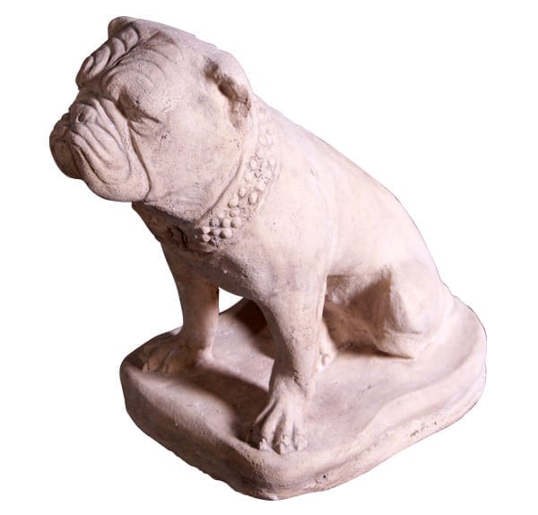 bulldog garden statue