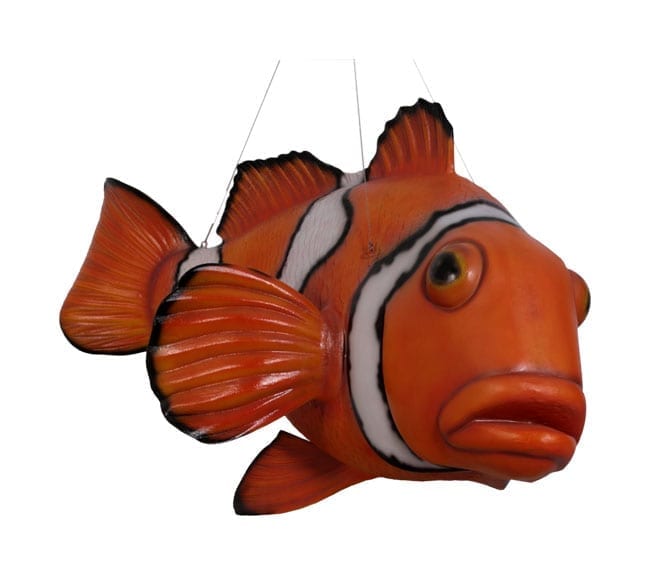 fibreglass clown fish hanging