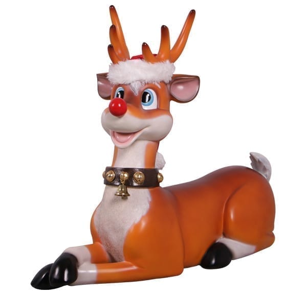funny christmas reindeer statue