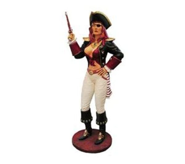 lady Pirate Statue with gun