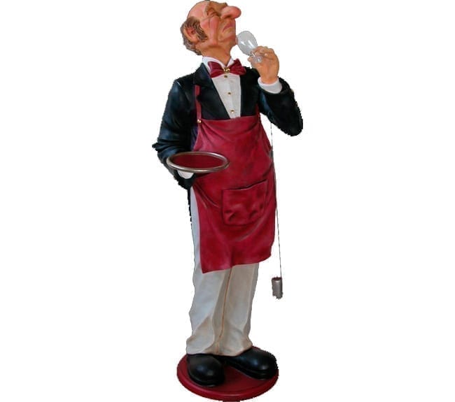 life size connoisseur butler statue