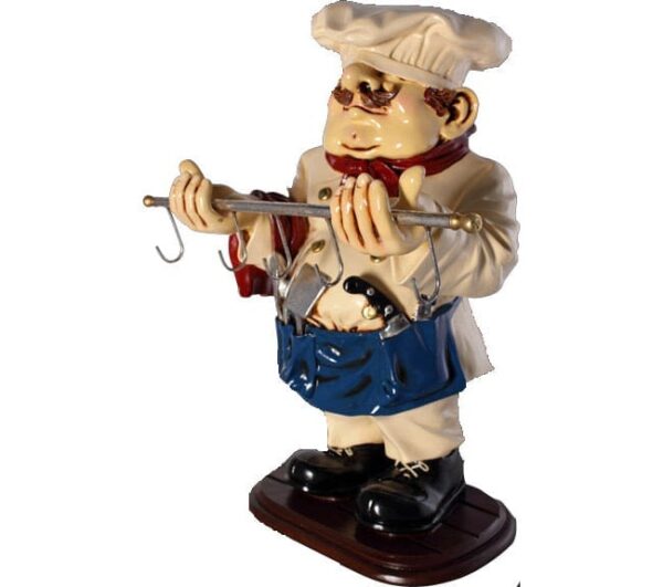 life like Cook Statue with Utensil Holder ft HFCUH