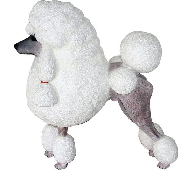 life size fibreglass Poodle dog statue White W