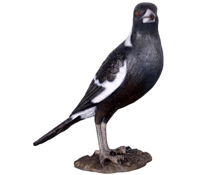 magpie garden statue