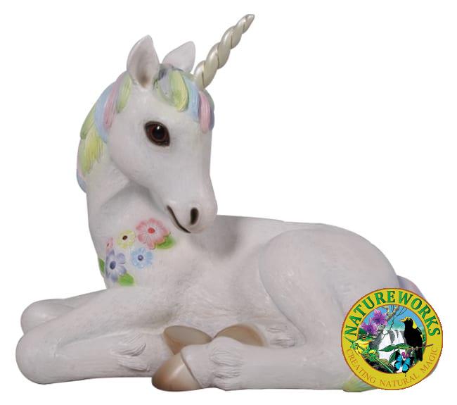 rainbow Unicorn foal resting