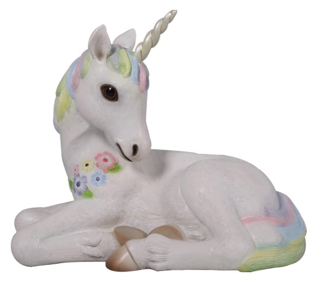 rainbow Unicorn foal resting