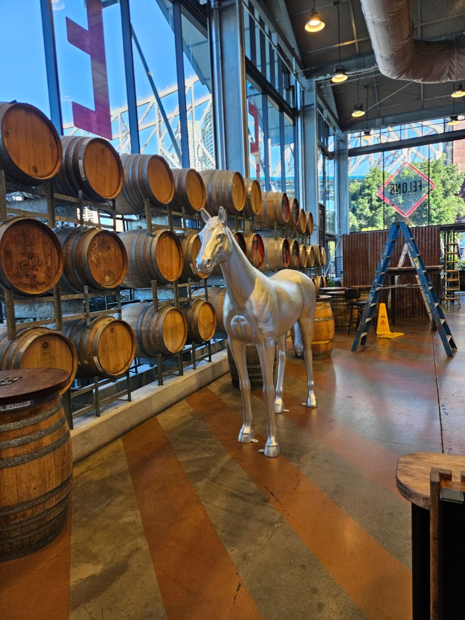 Natureworks Australia Horse Sculpture 7ft Silver Leaf - Image 3