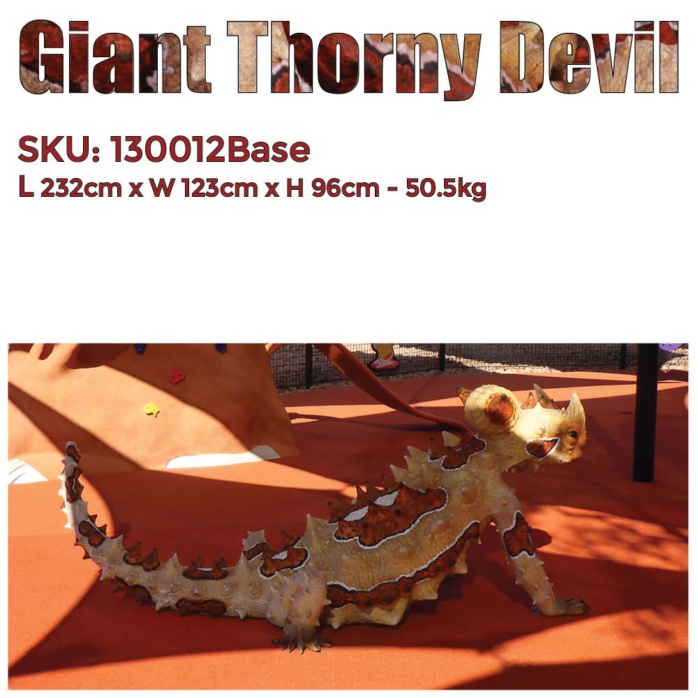 Natureworks Australia Thorny Devil - Larger than life-size sculpture - Climb and Play structure - displayed in playground-1