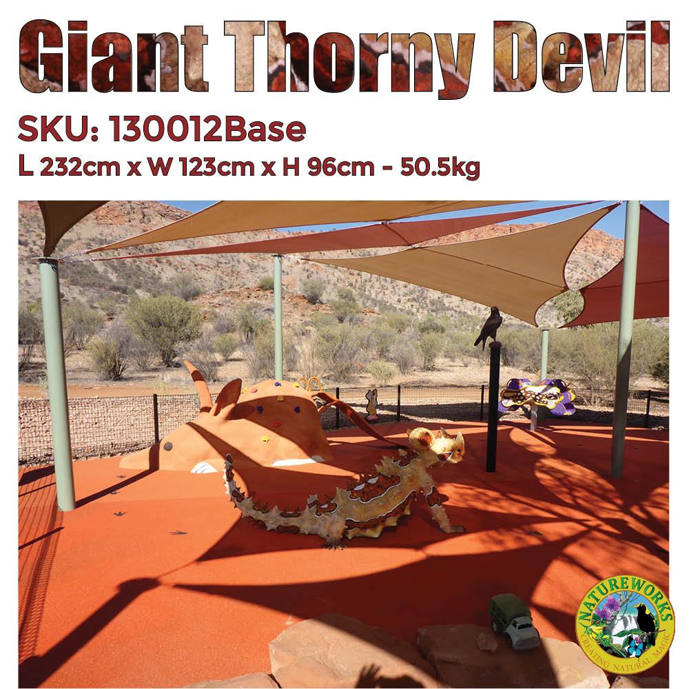 Natureworks Australia Thorny Devil - Larger than life-size sculpture - Climb and Play structure - displayed in playground-1V2