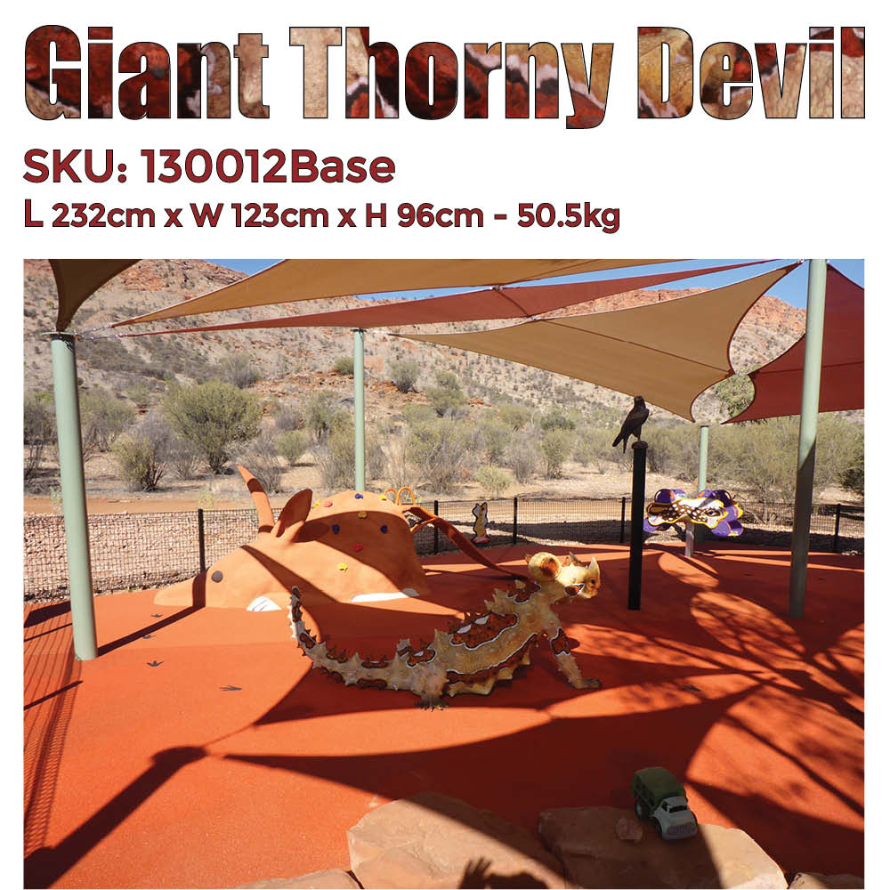 Natureworks Australia Thorny Devil - Larger than life-size sculpture - Climb and Play structure - displayed in playground-1V2