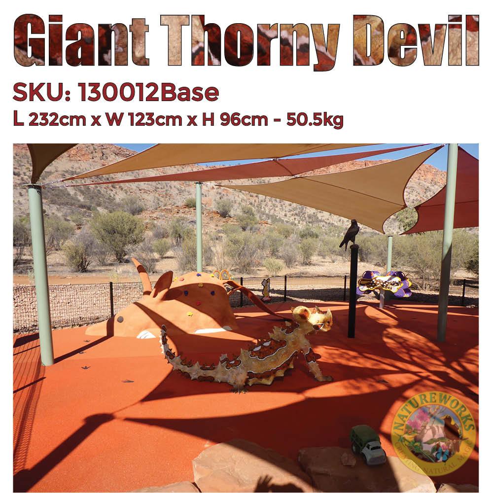 Natureworks Australia Thorny Devil - Larger than life-size sculpture - Climb and Play structure - displayed in playground-1V2